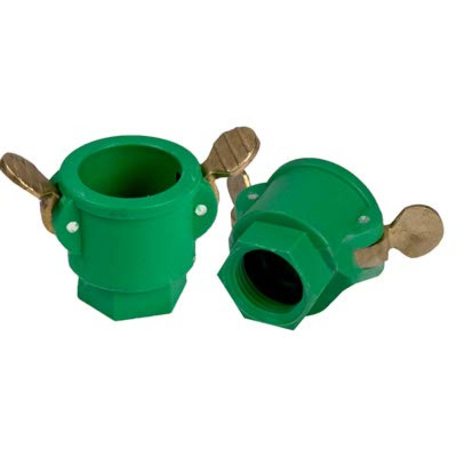 3/4" FGHT x 3/4" Female Plastic Garden Hose Coupler (2 Couplers