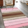 thumbnail image 3 of Pink Wood Grain Large Area Rugs for Bedroom Living Room, Soft Non Slip Carpet Bedside Rug, Brown Vintage Mottled Country Stripes Rectangular Floor Cover Kitchen Accent Rug 4'x6' for Office, 3 of 9