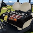 thumbnail image 3 of Pzuqiu Vintage American Flag 1970 50 Years Quilted Golf Cart Seat Cover - 2-Person Universal Fit with 4 Storage Pockets, 3 of 9