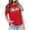Red, variant on Bibifish Womens Tshirts Simple Christmas Tree Print T Shirts Soft Smooth Crewneck Short-Sleeve Tshirts Summer Daily Holiday Party Trendy Tees