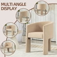 thumbnail image 6 of Finnhomy Modern Dining Chairs, Set of 1 Velvet Upholstered Barrel Dining Chairs with Open Back, 3-Leg Upholstered Side Armchairs, Perfect for Dining, Living Room, Bedroom, Kitchen, 6 of 6