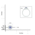 thumbnail image 4 of Angara Natural 0.9 Ct. Tanzanite with Diamond Halo Ring in 14K White Gold for Women (Ring Size: 11.5), 4 of 9