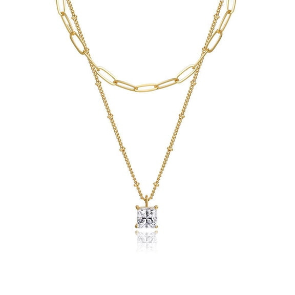 Gold Layered Necklaces for Women, 14K Gold Plated Vintage Evil Eye Queen Elizabeth Bee Sun and Moon Medallion Necklace Retro Choker Chain Link Necklace Gold Layered Necklaces for Women Jewelry