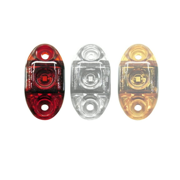 Tecniq New OEM 2" Oval Red Sidemarker Clear Lens Self Grounding, S21-RCG0-1