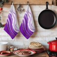 thumbnail image 6 of Purple Modern Wavers Kitchen Towels Set of 3, Abstract Water Ripple Fluid Art Absorbent Dish Towels for Kitchen, Microfiber Hand Towel, Quick Drying Tea Towel for Cleaning Decorative Dishcloths, 6 of 7
