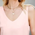 thumbnail image 7 of Sleeveless Tops For Women Satin Tank Tops Loose Fit Sleeveless V Neck Camisole Camisole Blouses Shirt Tops Light pink 2XL, 7 of 7