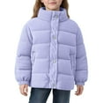 thumbnail image 4 of IVEYRTF Childrens Solid Color Corduroy Stand Collar Jacket with Pockets Thickened Casual Winter Warm Long Sleeve No Hood Outerwear Coats for Kids Boys and Girls(Purple,3-4 Years), 4 of 9