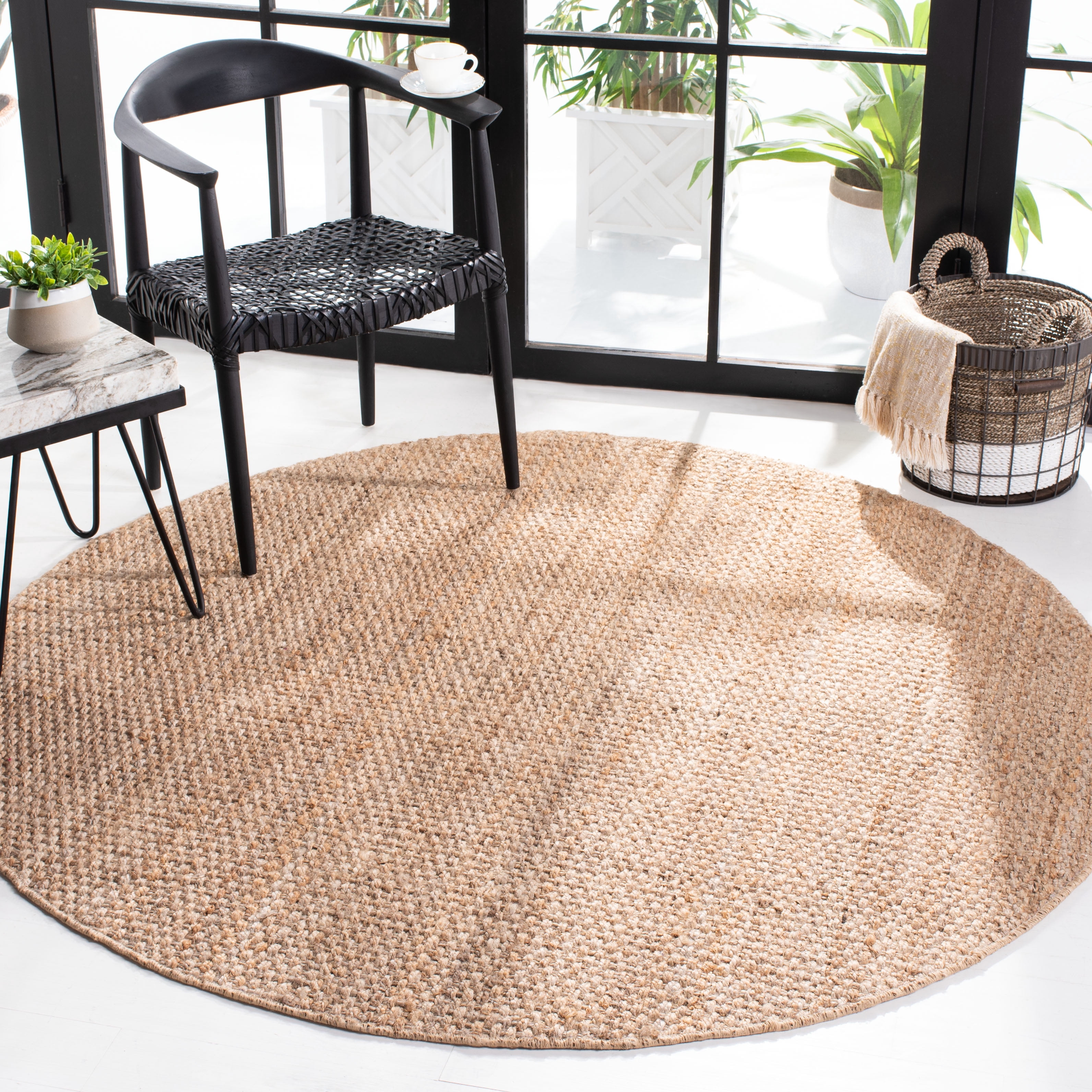 Safavieh Natural Fiber Malcolm Solid Area Rug, Natural, 8' x 8' Round