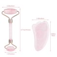 thumbnail image 4 of 2PIC Natural Jade Facial Massager Roller Scraping Guasha Board Face Lifting Use Beauty Devices, 4 of 5