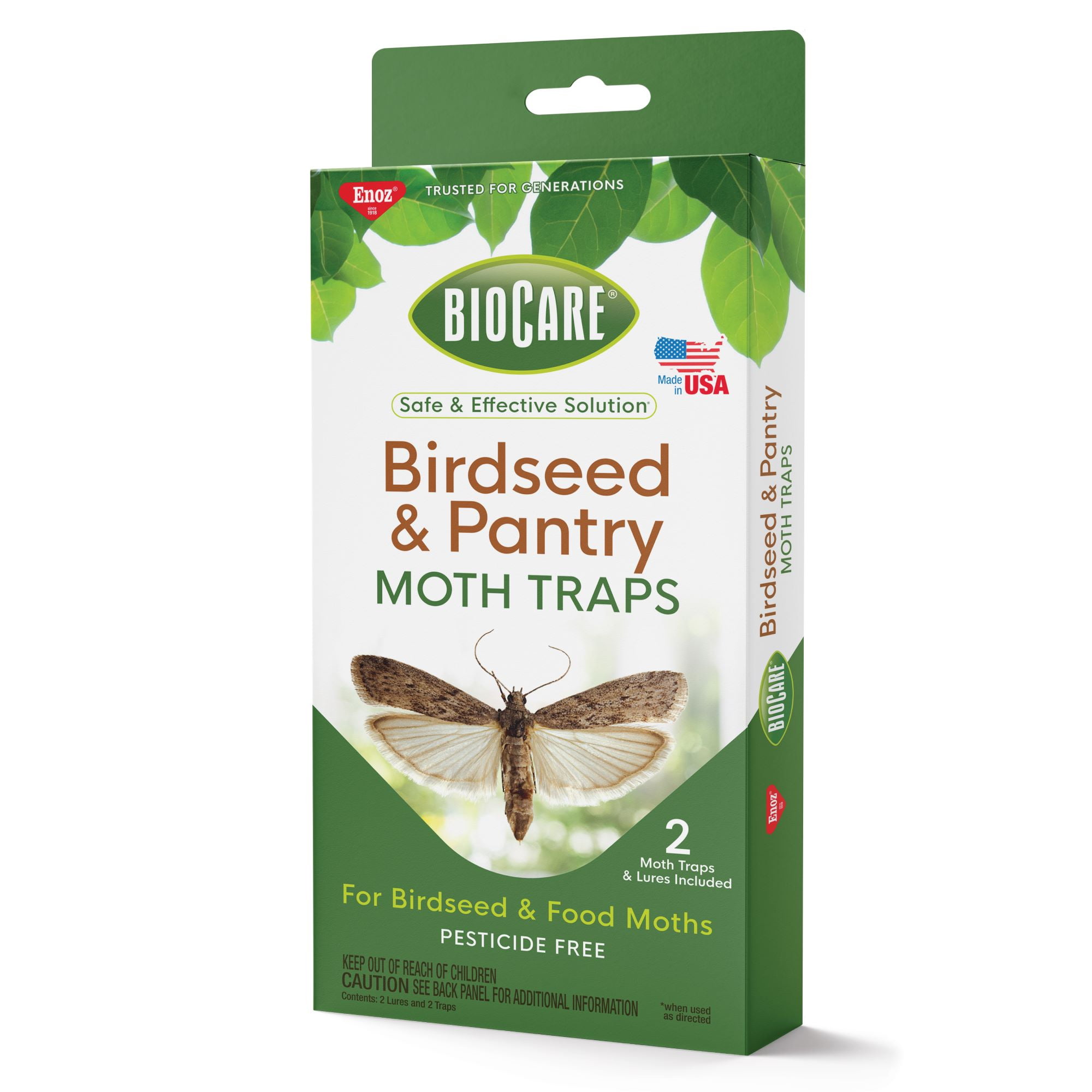  BioCare Flour and Pantry Moth Traps with Lures, 2 Count :  Insect Traps : Patio, Lawn & Garden