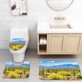 thumbnail image 1 of ABPHQTO Cactus Foto Paisaje Desierto Campo Cactus Piedras Picos Hojas Juego de alfombras de baño de 3 piezas Alfombra de baño Alfombra de contorno y tapa de inodoro ABPHQTO Cont-CHAPPLE-29110, 1 of 2