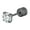 black, variant on Hot Round Zircon Double-sided Ear Stud Piercing Earring Crystal Ball Ear Jewelry-gold-6mm