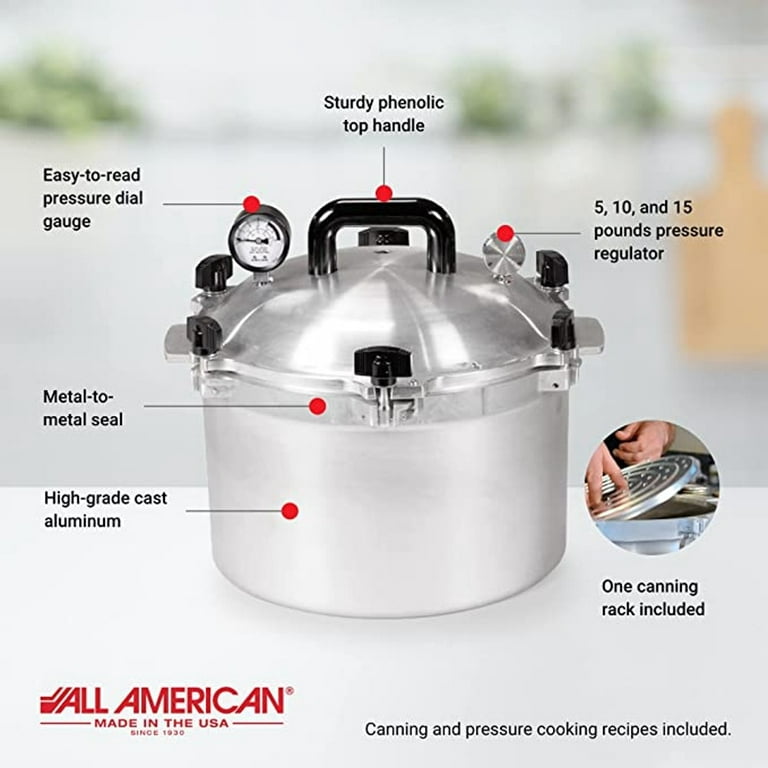 All American Pressure Cooker, Silver, 15.5 qt