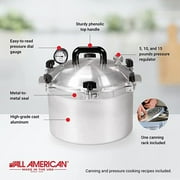 All 1930 Pressure Cooker/Canner 15.5 Quart - Silver 915 - Metal-to-Metal Sealing System Suitable for Gas or Electric Stoves