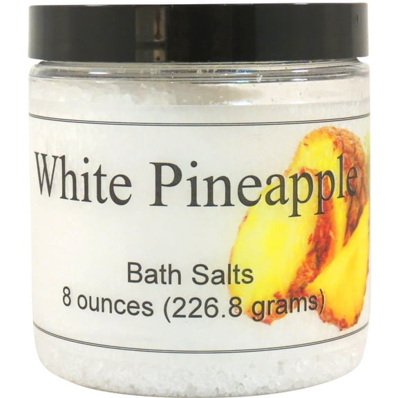 White Pineapple Bath Salts by Eclectic Lady, 8 ounces