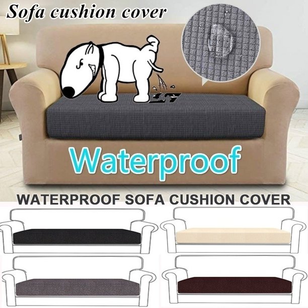 1/2/3 Seaters Waterproof Sofa Cushion Slipcovers Stretch Spandex