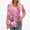 Hot Pink, variant on Leesechin Women Long Sleeve Shirts Spring Pleated Tunic Tops Crew Neck Dressy Casual Blouses