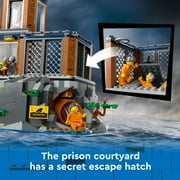 LEGO City Police Prison Island Toy Building Set, Birthday Gift for Boys and Girls Ages 7 Plus, Imaginative Play, Helicopter Toy, Boat Toy and Dinghy, 7 Minifigures with Dog and Shark Toy, 60419