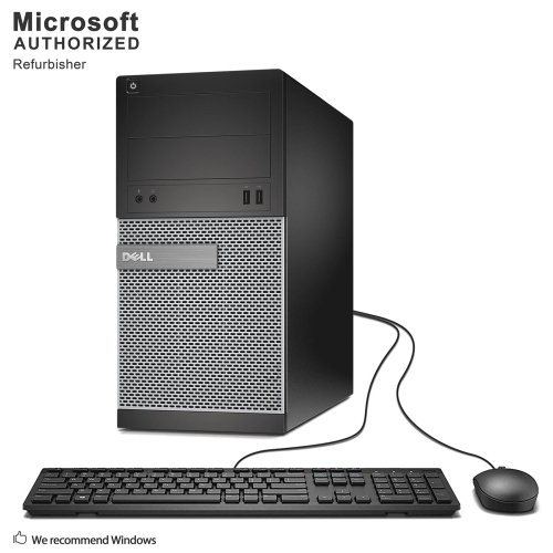 Dell OptiPlex 3020 Tour Ordinateur de Jeu PC Intel Quad Core i7 4e Gén 4770 3.40 GHz 16 Go DDR4 RAM 1 To Nouveau SSD AMD Radeon RX 550 4 Go Win 10 Pro Wi-Fi avec Clavier et Souris de Jeu Gratuits