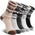 thumbnail image 1 of Calcetines térmicos EBMORE de lana merino para mujer, senderismo, 5 pares, 1 of 6