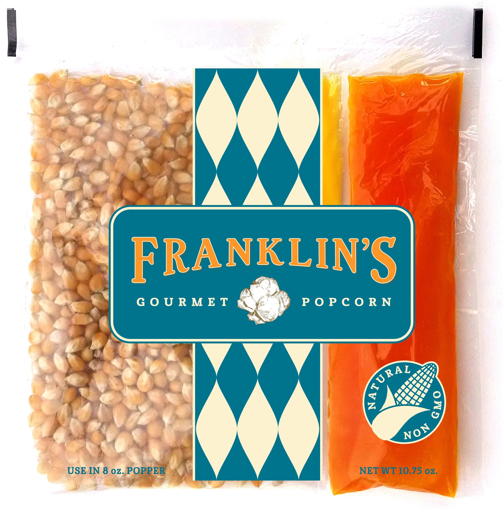Franklin’s Gourmet Popcorn AllInOne PreMeasured Packs 8oz. Pack of