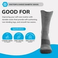 thumbnail image 3 of Doctor's Choice Diabetic Socks for Men, Neuropathy Crew Socks, 2 Pairs, White, X-Large, Men's Shoe Size 12-15, 3 of 5