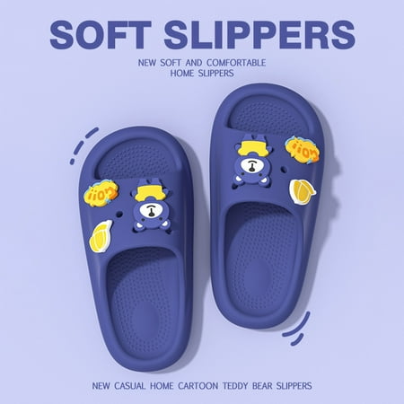 

Cartoon Design Kids Slippers Girls Boys Antiskid Summer Slides Cute Comfy