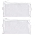 thumbnail image 2 of Shoe Racks 2pcs Color Mesh Pen Bag, Zipper Net Bag, Multi-functional Transparent Pencil Case Organizer Stationery Storage Bag, Office Supplies, Cosmetics, 2 of 4