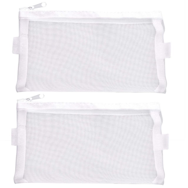 Estuche de malla para bolígrafos con cremallera, organizador transparente para lápices | Bolsa multifuncional para guardar artículos de papelería