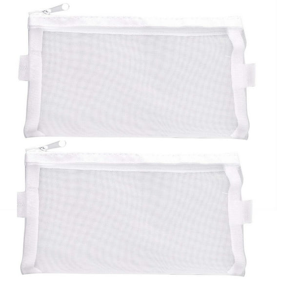 Mesh Pen Bag Set Zipper Transparent Pencil Case Organizer Multi Functional Storage for Stationery Cosmetics Travel Accessories Office Supplies and Daily Essentials