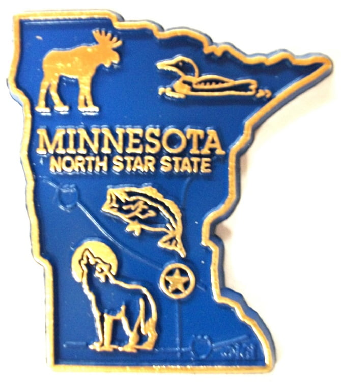 Minnesota the North Star State Map Fridge Magnet - Walmart.com
