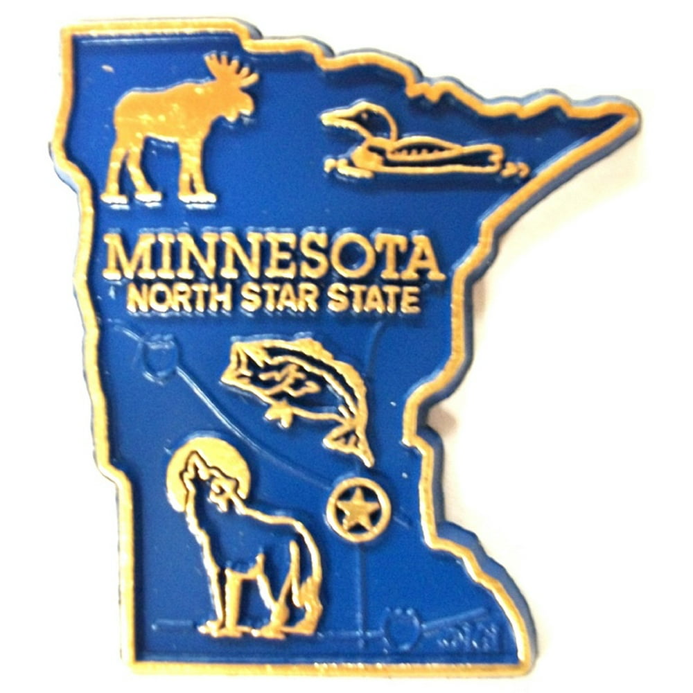 Minnesota the North Star State Map Fridge