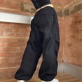 thumbnail image 4 of Puntoco, ropa de trabajo para mujer, pantalones casuales sueltos con piernas de bolsillo, pantalones rectos sólidos neutros Puntoco Puntoco-2582, 4 of 9