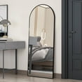 RACHMADES Arched Mirror Full Length 64"x21.1", Arch Black Mirror Large