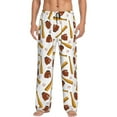 thumbnail image 1 of Kdxio Baseball Sport Pattern Men's Pajama Pants, Elastic Waist with Drawstring and Pockets, Comfortable Loungewear-Small, 1 of 6