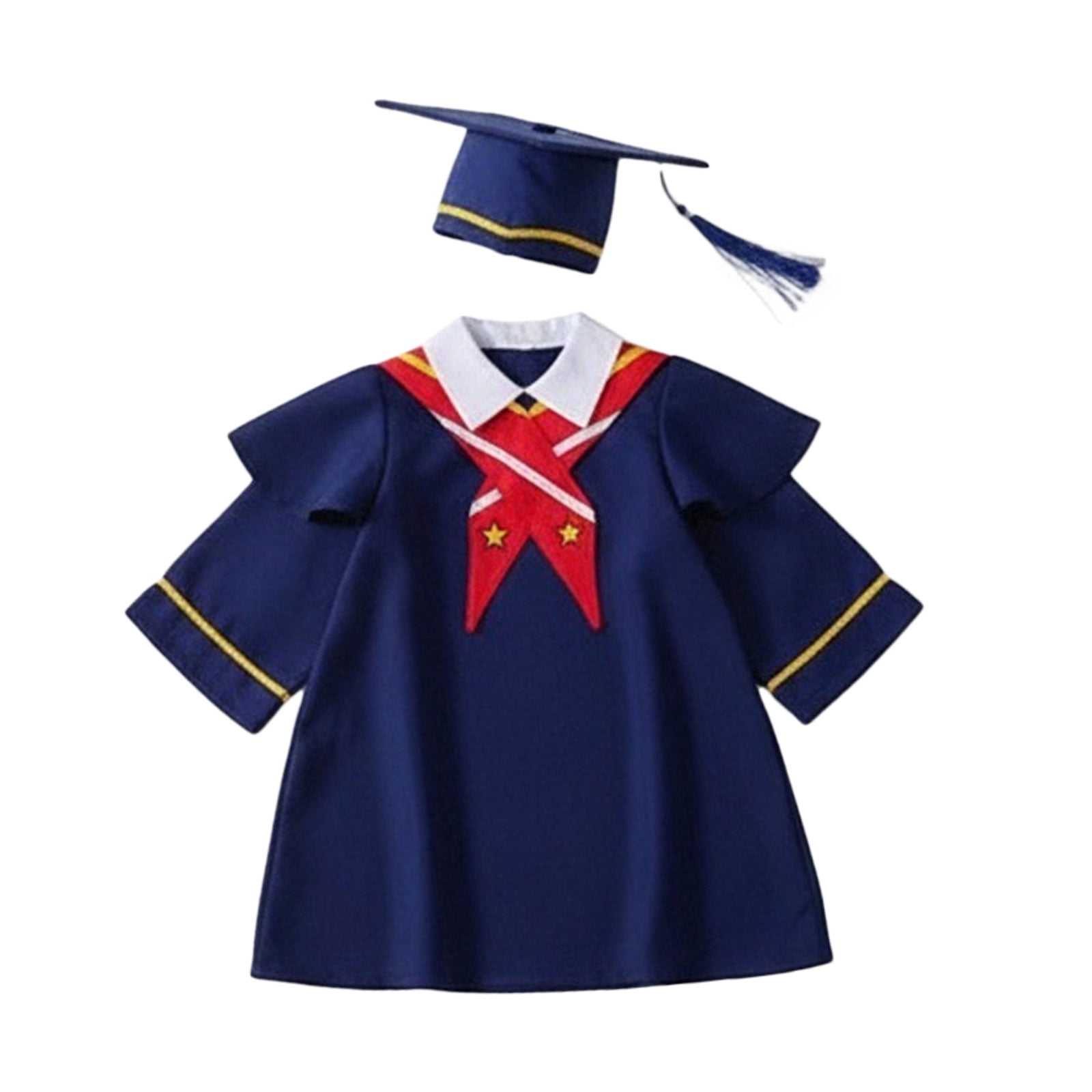 Staki Preschool Kindergarten Graduation Cap Gown Set for Kids With