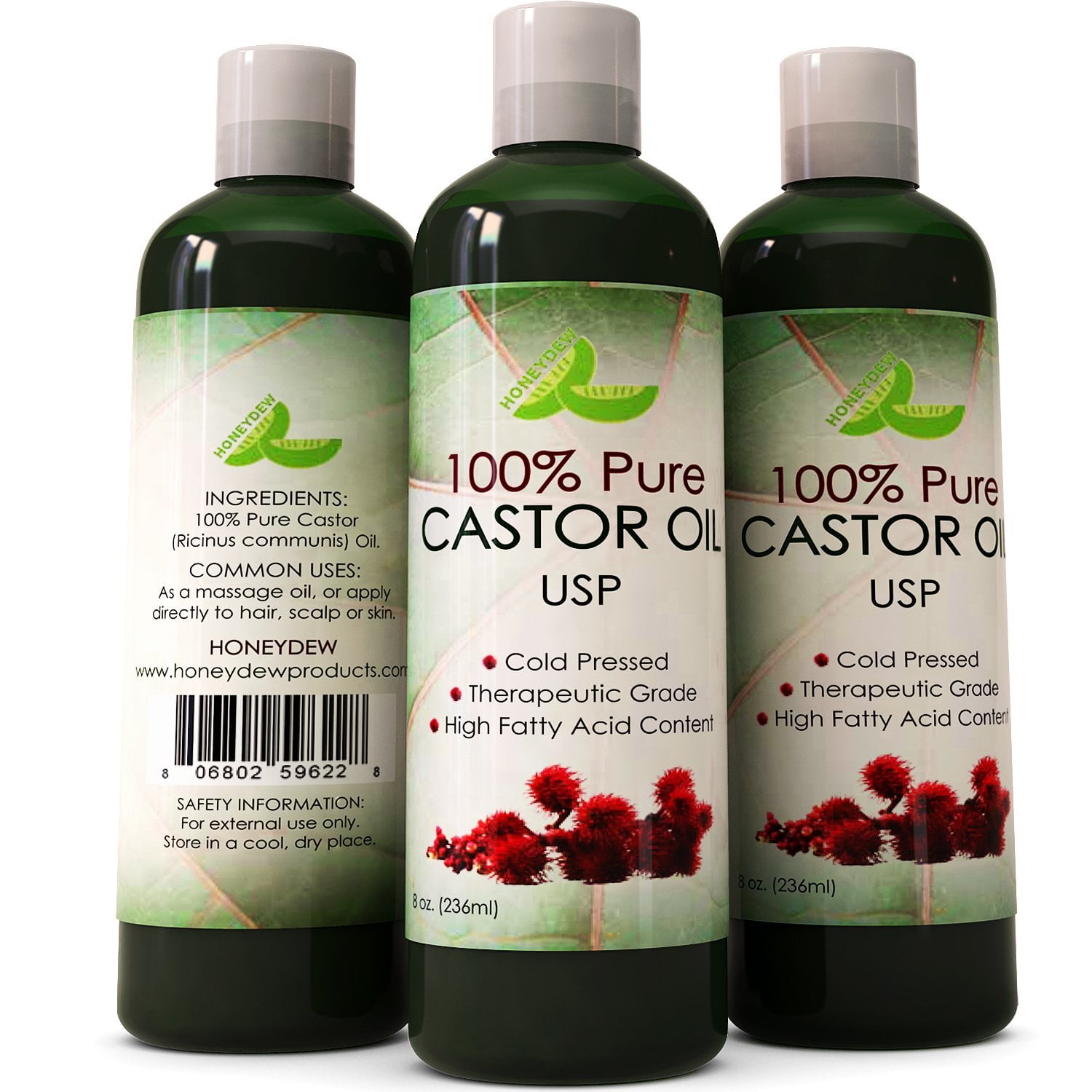 Honeydew Pure USP Grade Castor Oil Helps Acne Prone Skin Natural
