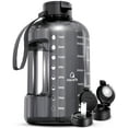thumbnail image 1 of Botella de agua AQUAFIT de 1 galón con marcador de tiempo sin BPA, gris, 1 of 8