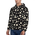 thumbnail image 2 of Hoodies for Men - Daisy print A Long Sleeve Comfrt Men'S Fashion Hoodies & Sweatshirts, Sweatshirts for Men Hoodies Pullover Clothing Clothes with Pouch, 2 of 7