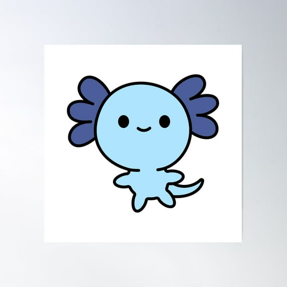 Standing Axolotl Poster Wall Art, Modern Wall Decor For Living Room Bedroom, 30x30 UNFRAMED