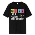 thumbnail image 2 of Pensez comme un Proton Restez Positif T-Shirt Drôle Science Coton Hauts T-Shirt Design Impression Haute Qualité T-Shirt Surdimensionné A206-Rouge TTTG, 2 of 5
