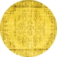 thumbnail image 1 of Ahgly Company Indoor Round Abstract Yellow Contemporary Area Rugs, 8' Round, 1 of 4