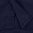 thumbnail image 5 of Huresd Mens Long Sleeve Guayabera Shirts Linen Cotton Button Down Shirt Navy 3XL, 5 of 5
