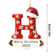 thumbnail image 3 of CaiYueKe 26-Piece Alphabet Christmas Ornaments Set Acrylic Letter Decorations with Snowflake Bell Pattern for DIY Holiday Tree Wreath Mantel Festive Hanging Decor Xmas Gifts for Family Friends, 3 of 9