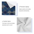 thumbnail image 4 of 3 Piece Bath Towels Set Bath Towel, Hand Towel and Face Towel for Bathroom, Gym, Hotel Dark Blue Fan-shaped Pattern, 4 of 8