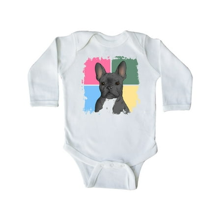 

Inktastic Blue French Bull Dog Gift Baby Boy or Baby Girl Long Sleeve Bodysuit