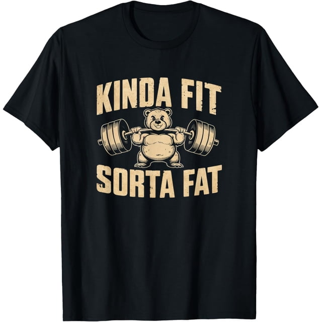 Camiseta retro de estilo Sorta Fat Funny Gym Cute Bear