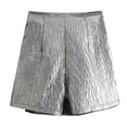 thumbnail image 3 of QIUYI Elegant Women Shorts Skirt Mini Skort High Waist Knot Pleated Solid Color Woman Shorts Skirt Streetwear, 3 of 6