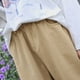 thumbnail image 3 of Video pequeño de tres estándares de tiro real Pantalones harén de nueve puntos ajustados y holgados de estilo coreano elegantes para mujer Pantalones casuales de rábano que combinan con todo, 3 of 6