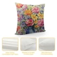 thumbnail image 4 of Throw Pillow Cover and Cushion Pillow Case Square Flower and Leaves Pillowcase for Spring Party Bed Sofa Home Car Bedroom Outdoor, 4 of 5